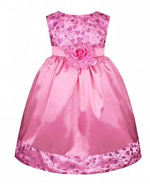 Розовое нарядное платье для девочки Цвет: розовый+цветок