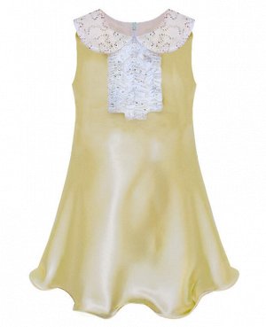 Золотистое нарядное платье для девочки Цвет: шампань+поедк.