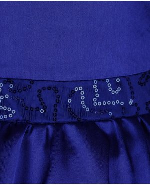 Нарядное синее платье для девочки с пайетками Цвет: синий