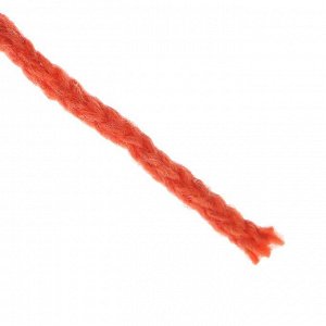Шнур для вязания без сердечника 100% хлопок, ширина 2мм 100м/95гр (оранжевый)  МИКС