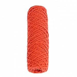 Шнур для вязания без сердечника 100% хлопок, ширина 2мм 100м/95гр (оранжевый)  МИКС
