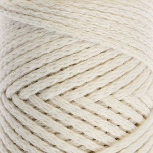 Шнур для вязания без сердечника 100% хлопок, ширина 2мм 100м/95гр (2264 ванильный)