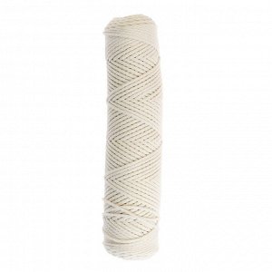 Шнур для вязания без сердечника 100% хлопок, ширина 2мм 100м/95гр (2264 ванильный)
