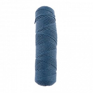 Шнур для вязания без сердечника 100% хлопок, ширина 2мм 100м/95гр (2175 джинс) МИКС