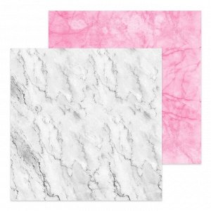 Фотофон двусторонний «Мрамор белый‒мрамор розовый», 45 x 45 см, переплётный картон, 980 г/м