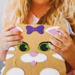 Подушка из фетра, набор для шитья «Кошка», 25х25 см