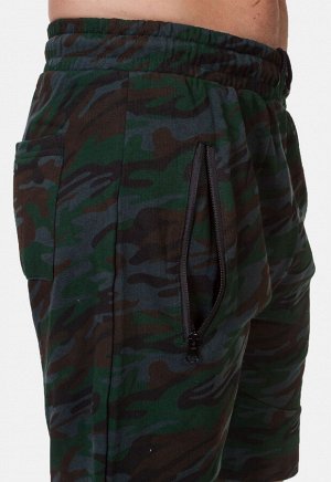 Камуфляжные мужские шорты для охоты. Классная летняя модель с вышитой нашивкой. №833