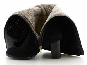Сапоги Страна производитель: Турция
Полнота обуви: Тип «F» или «Fx»
Материал верха: Замша
Цвет: Черный
Материал подкладки: Натуральный мех
Форма мыска/носка: Закругленный
Каблук/Подошва: Каблук
Высота