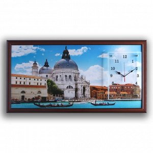 Часы-картина настенные, серия: Город, "Венеция", микс 50х100 см