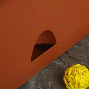 Балконный ящик с поддоном, 60 см, цвет терракотовый
