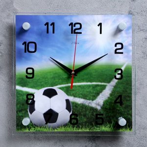 Часы настенные, серия: Интерьер, "Мяч" 25х25  см, в ассортименте