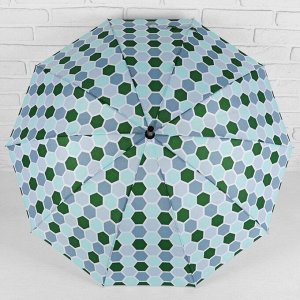 Зонт - трость полуавтоматический, 10 спиц, R = 51 см, цвет зелёный