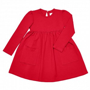 Красное платье с завышенной талией 2-3