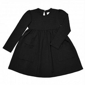 Черное платье с завышенной талией 2-3