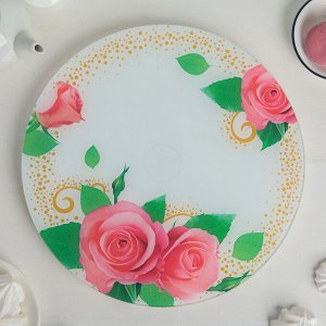 Подставка для торта вращающаяся «Роза», 30 см