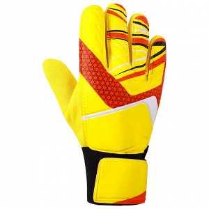 Перчатки вратарские, размер 9, цвет жёлтый