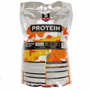 Протеин SportLine Dynamic Whey Protein 85%, пломбир, 3000г