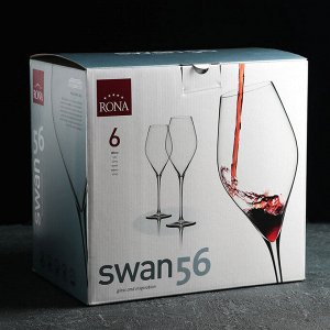 Набор бокалов для вина 560 мл Swan, 6 шт