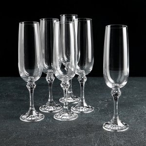 Набор бокалов для шампанского «Джулия», 180 мл, 6 шт