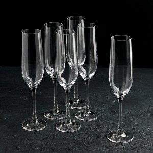 Набор бокалов для шампанского «Виола», 190 мл, 6 шт