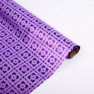 Плёнка металлизированная "Геометрия", фиолетовый, 0,7 х 20 м