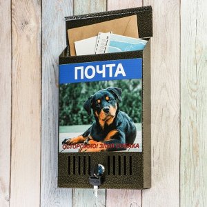 Ящик почтовый с замком, вертикальный, «Фото», МИКС, бронза