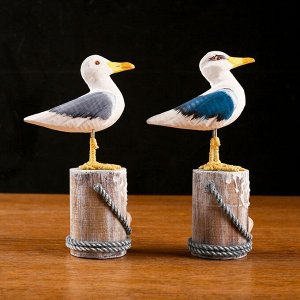 Фигурка дерево «Чайка на пне», 11x7x21 см, МИКС