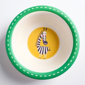 Миска - тарелочка детская из бамбука «Вкусняшки», цвет и рисунок МИКС