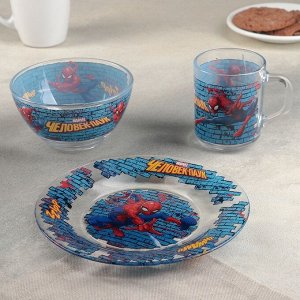 Набор посуды детский "Человек паук", 3 предмета