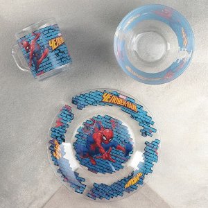 Набор посуды детский "Человек паук", 3 предмета