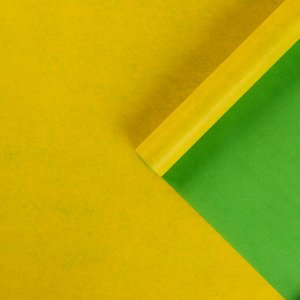 Бумага упаковочная крафт, зелёный-жёлтый, 0,72 х 10 м, 50 г/м? /м2