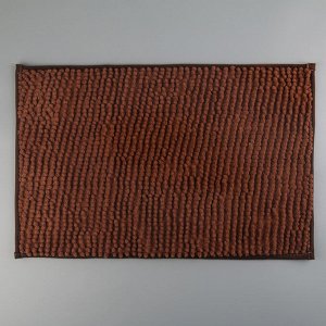 Коврик для дома Доляна «Букли», 40×60 см, цвет коричневый