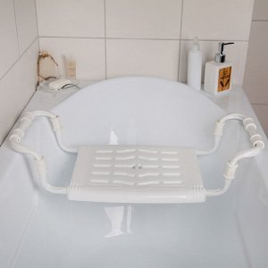 Сиденье для ванны раздвижное, 35x29 см, белое