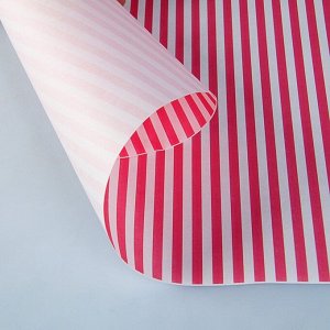 Бумага упаковочная крафт "Полоски розовые", 0,5 х 10 м, 70 г/м? /м2