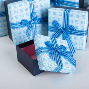 Набор коробок 7 в 1 "Фактура", голубой, 22 х 22 х 12 - 10 х 10 х 6 см