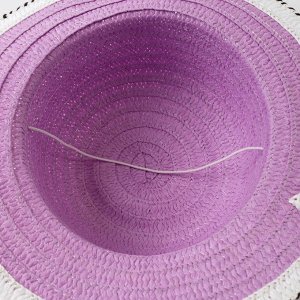 Шляпа для девочки MINAKU «Куколка», цвет фиолетовый, размер 50