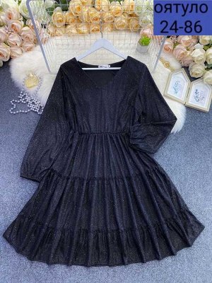 ПЛАТЬЕ ТКАНЬ ЛЮРЕКС С ПОДКЛАДКОЙ