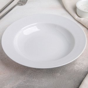 Тарелка глубокая, d=20 см, цвет белый