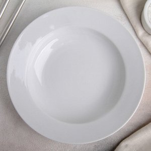 Тарелка глубокая, d=20 см, цвет белый