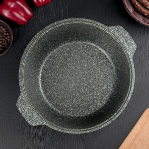 Кастрюля-жаровня Granit ultra, 4 л, со стеклянной крышкой, антипригарное покрытие, цвет зелёный