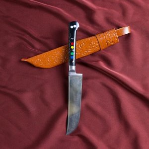 Нож Пчак Шархон - оргстекло, ёрма, гарда олово ШХ-15, клинок 11-12 см МИКС