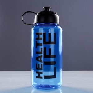 Бутылка для воды 1150 мл Health life, спортивная, поильник, микс, 9х23 см
