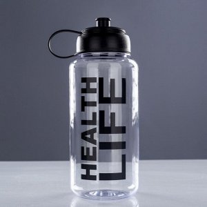 Бутылка для воды 1150 мл Health life, спортивная, поильник, микс, 9х23 см