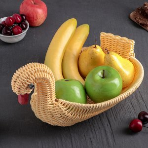 Корзинка для фруктов и xлеба  «Лебедь», 32?21?17 см