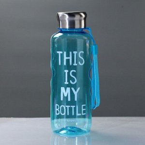 Бутылка для воды "This is my bottle", 650 мл, питьевая, микс, 7.5х21 см