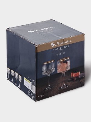 Набор фужеров 4 шт. Элизия 500 мл золотая кайма(1200742)