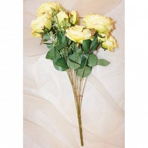 Букет роз пионовидных 12цв. желтый
