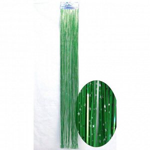 Дождик фольга мелкий со звездами 13 х 100 см цвет зеленый HS-18-14