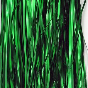 Дождик фольга-сатин 13 см х 1 м цвет зеленый HS 34-3