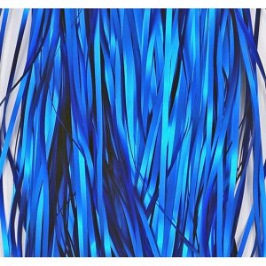 Дождик фольга-сатин 13 см х 1 м цвет синий HS 34-3